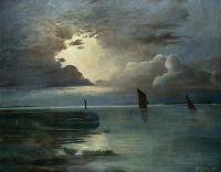 Achenbach, Andreas - Sunset at the Sea with Thunderstorm